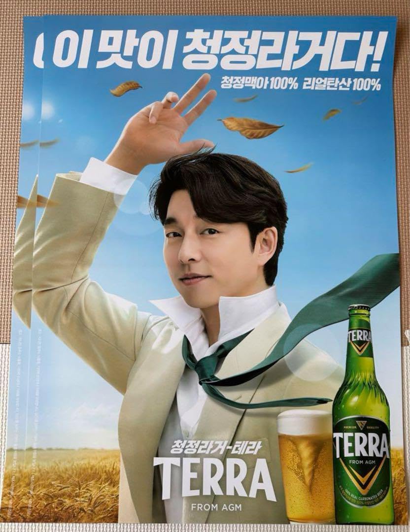 コンユ　コン・ユ　ポスター　非売品　レア　韓国　60 Amazon.co.jp: 韓国ビール TERRA コン ユ ポスター : おもちゃ