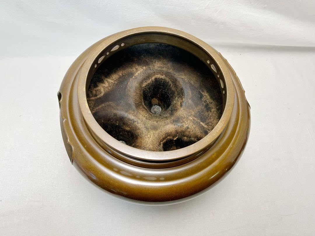 Amazon.co.jp: 茶道具 唐銅朝鮮風炉 人間国宝 高橋敬典釜添 铸師