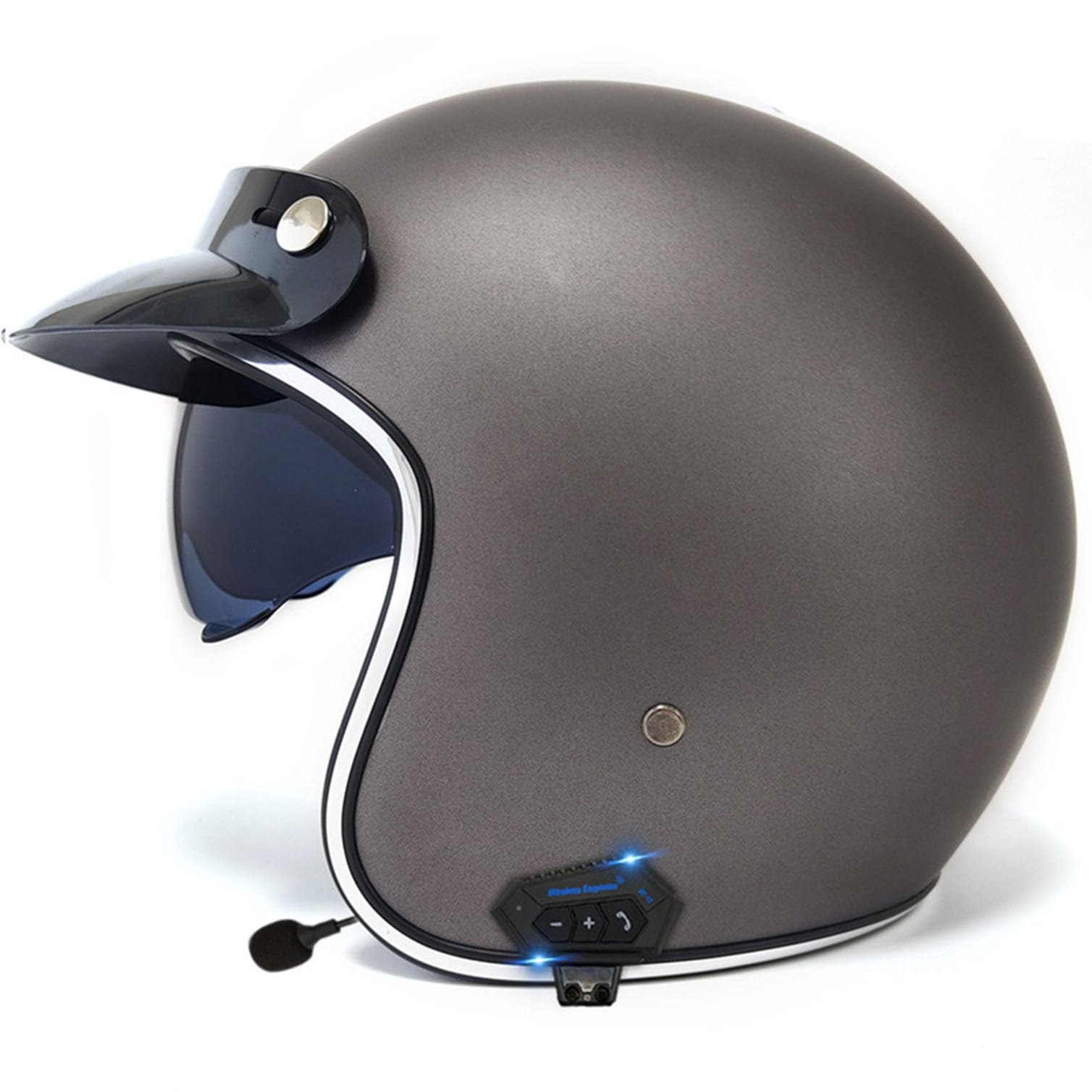Casque moto jet vintage pour homme résistant aux rayures ECE S