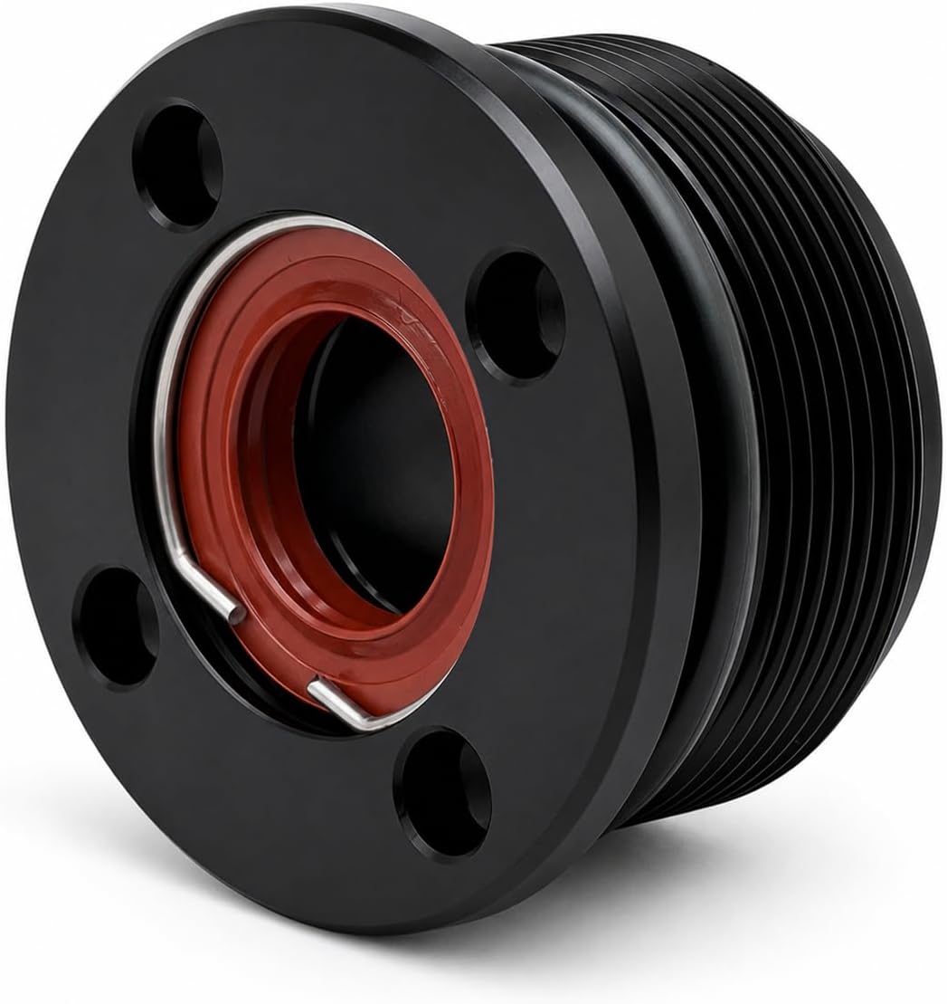 FASWORX Trim Cylinder End Cap for 1996-2018 Yamaha Large V6 Outboards 200-300 HP - Replaces 61A-43821-00-00, 61A-43821-01-00, FSM040 - Upgraded Viton Seals & Aircraft Aluminum Trim Gland