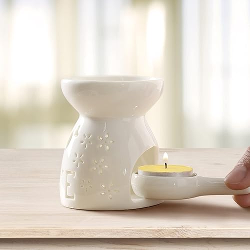 Miniatura 4 de Portavelas de cerámica para té quemador de aceite para aceite perfumado decoración de calentador de cera para dormitorio sala de estar balcón mesa