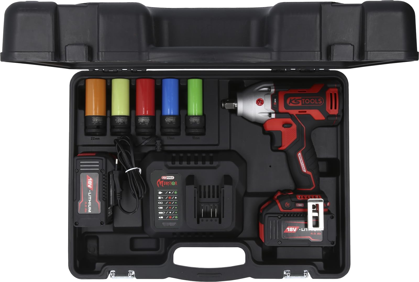 KS TOOLS eMONSTER Kit de visseuses à choc sans fil 1/2" Brushless - 9