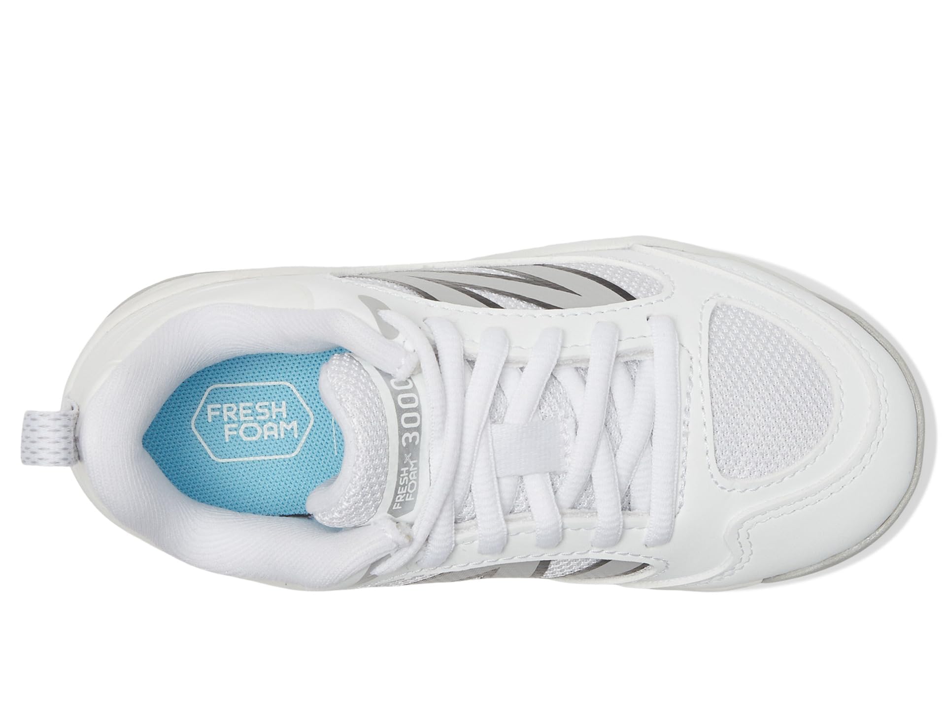 New Balance Fresh Foam 3000 V7 Rubber Molded Baseball Shoe, White/Black, 5 US Unisex Big Kid