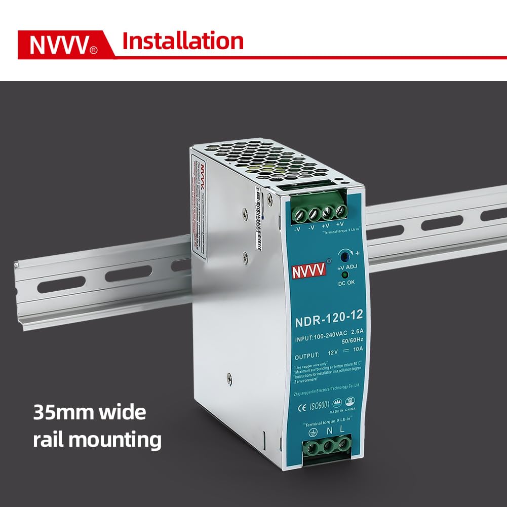 NDR-120-12 120W 12V 10A Hutschienen Netzteil DIN-RAIL