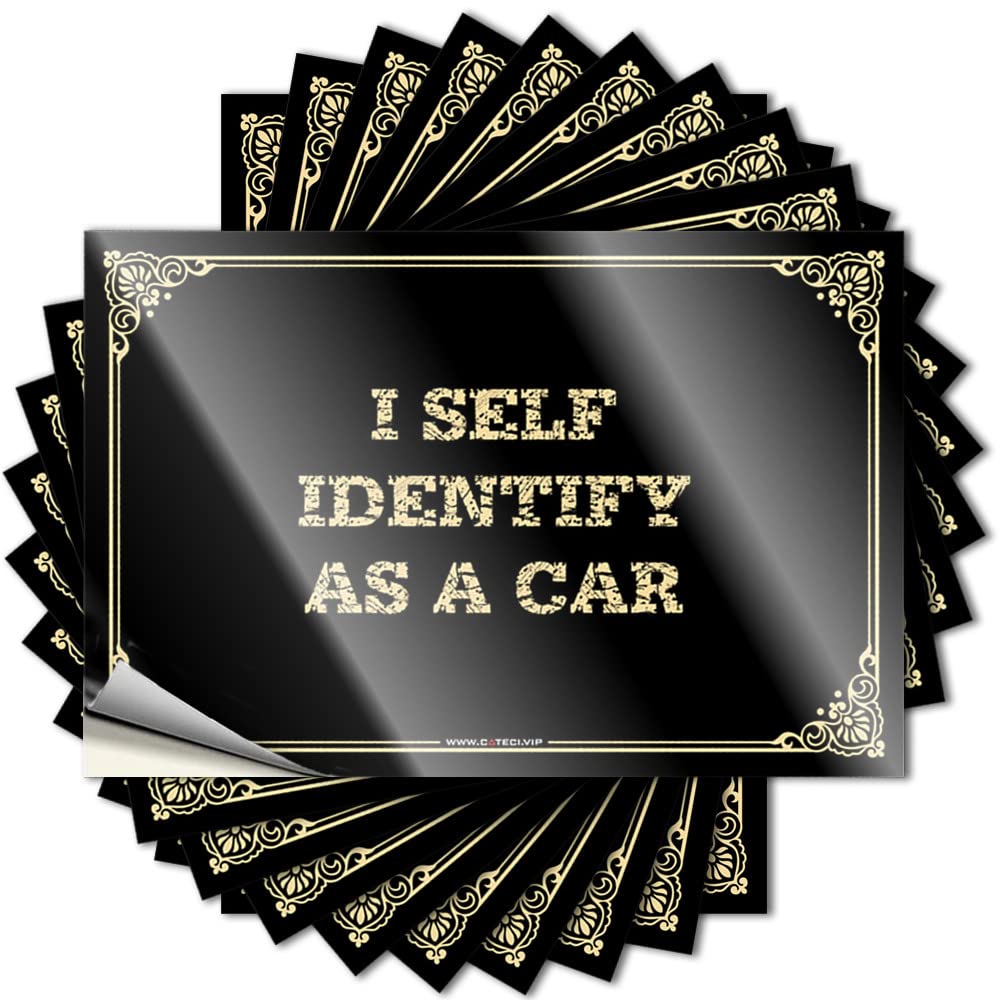 I Self Identify As A Car Quote Cool Wall Decor | Fire Bottle Removable Decal Pack(6X9CM)