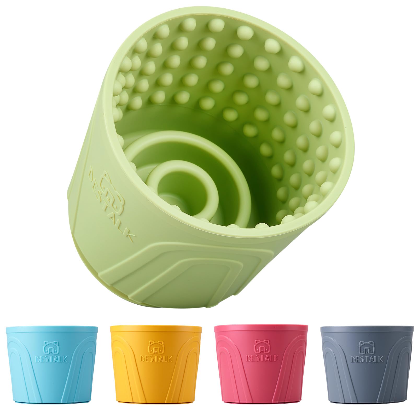 Bestalk Dog Lick Bowl - Anxiety Relief Slow Feeder Lick Mat, Treat Dispenser, Non-Slip Enrichment Toy for Small, Medium and Large Breeds, BPA Free