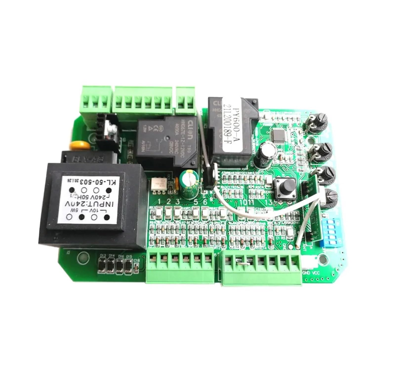 Scheda elettronica del circuito di controllo del motore del cancello for l'apricancello scorrevole Funzione Soft Start Modalità pedonale 110 V o 220 V -Affidabile e resistente(5 remote control kit)