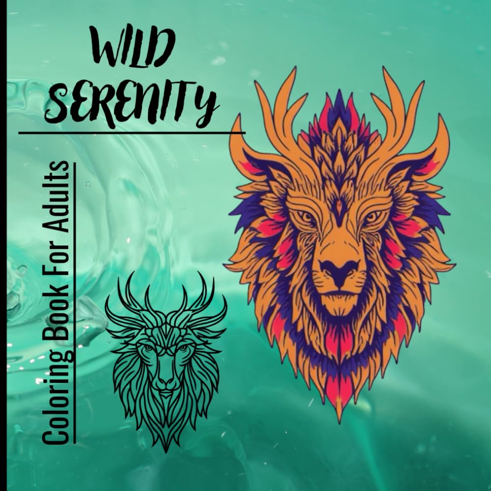 Wild Serenity: A Mindfulness Coloring Book for Adults Featuring Intricate Animal, Mandala, and Nature-Inspired Designs for Relaxation and Stress Relief