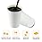 Smygoods White Disposable Paper Coffee Cups with Lids (24 OZ, 50 Count) For Hot Beverages, Tea, Espresso, Cocoa - To Go Drink Containers, Caf & Office