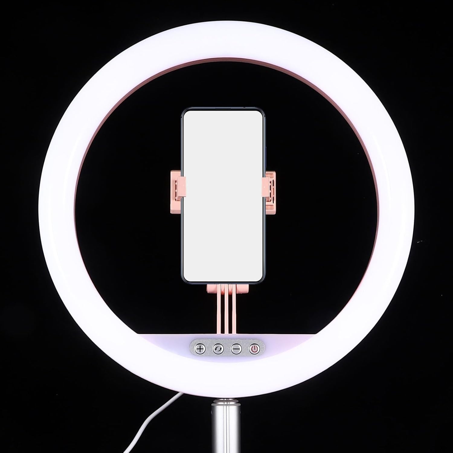 Zerodeko Foldable Portable LED Ring Light with Adjustable Brightness Mobile Phone Bracket Light - Live Streaming and Video Recording