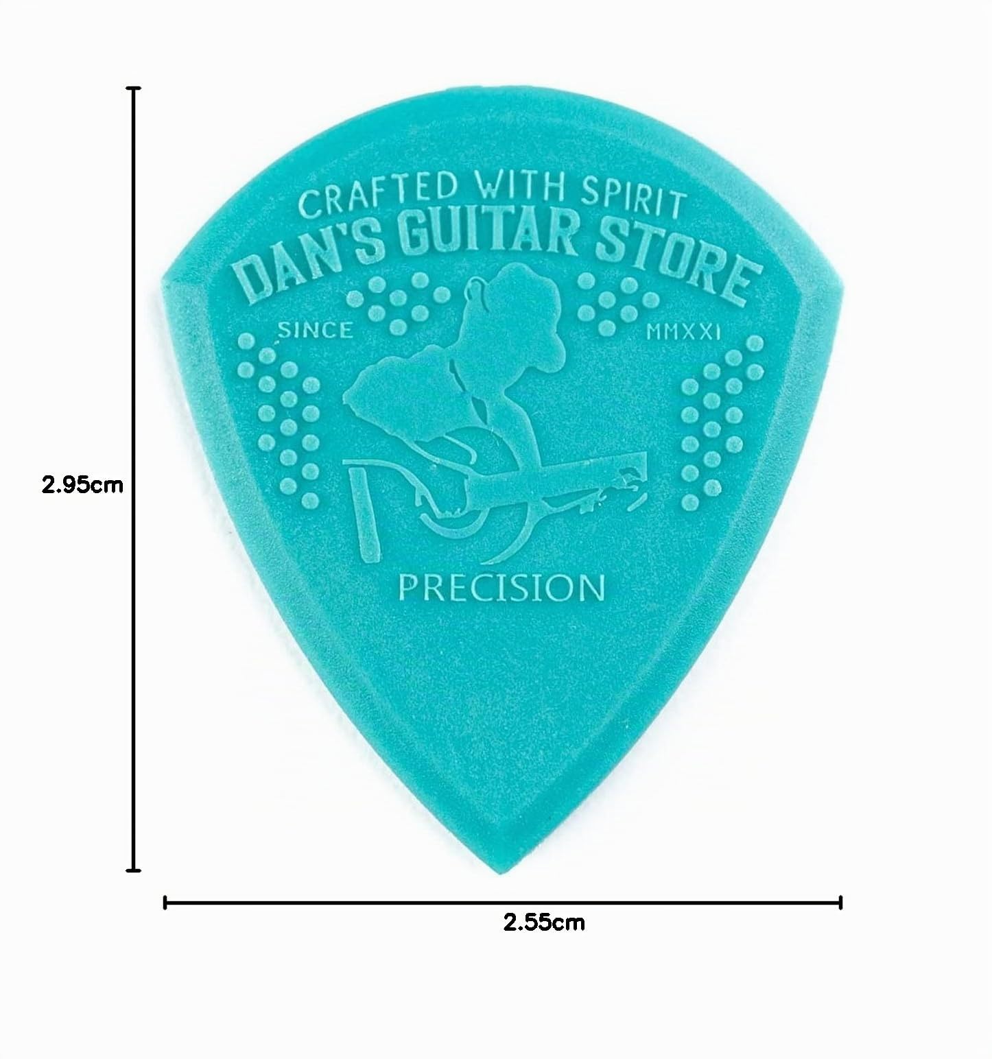 The Precision Pick – Lot de 10 médiators de qualité supérieure à haute adhérence extra précision haute visibilité de Dans Guitar Store