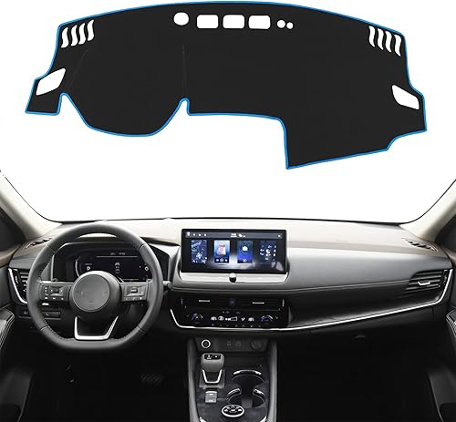 SENSHINE Funda de tablero para Nissan Rogue Accessories 2021 2022, cubierta de consola central, protector de alfombra, ajuste personalizado, borde