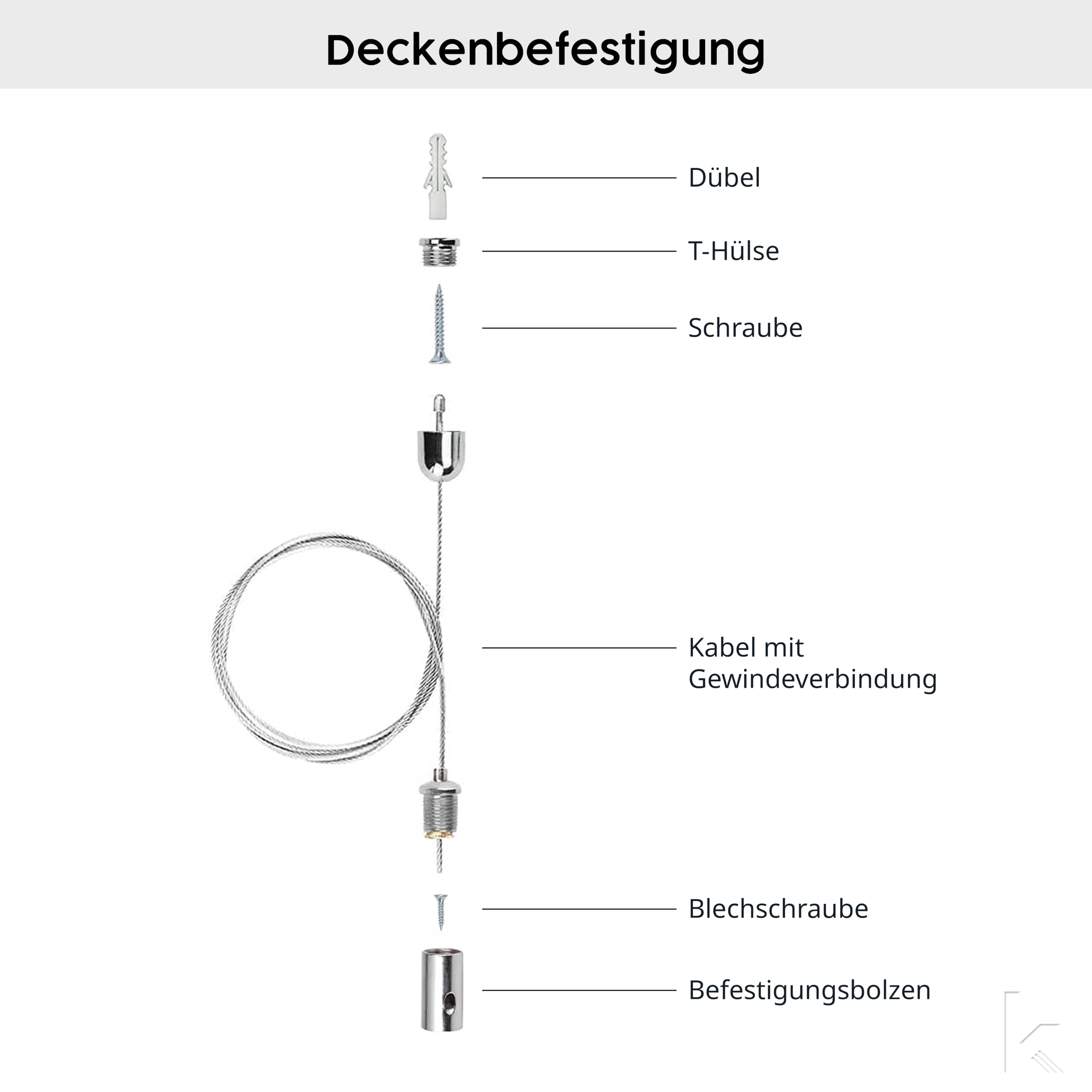 Produktbild von Deckenhalterung Für Infrarotheizung Verstellbares Montagezubehör Mit