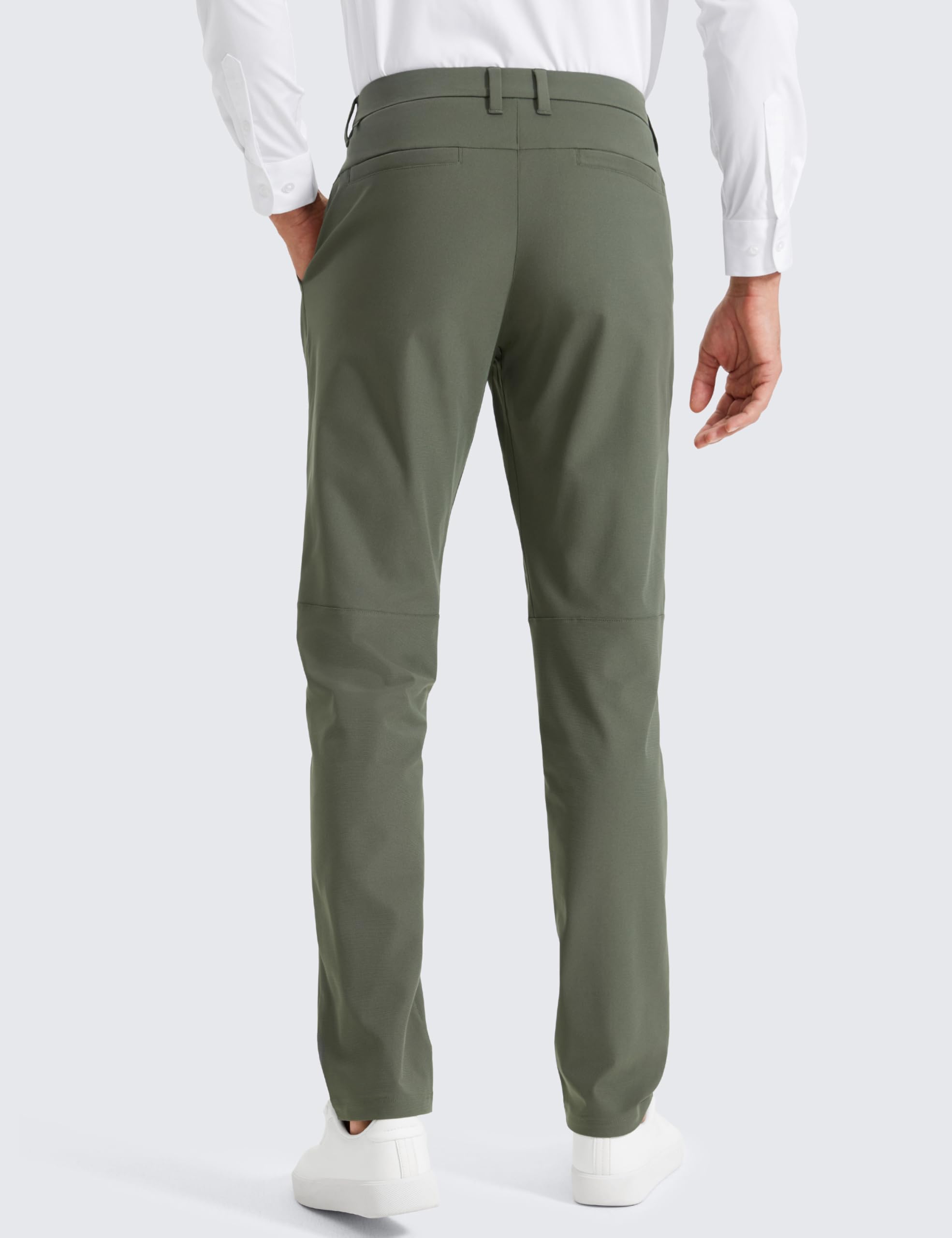 CRZ YOGA Pantaloni da Golf Comodi 76 cm Chiaro-Militare-Ve 48