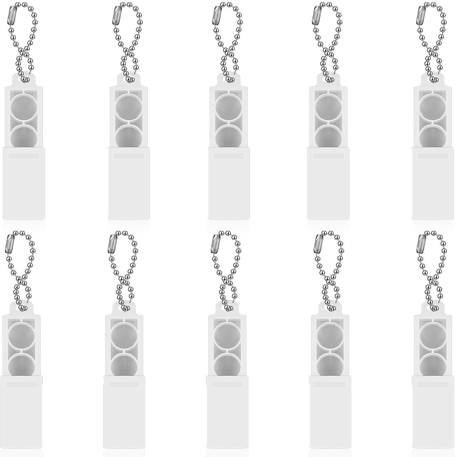 10 Pieces Hearing Aid Battery Case 312 Hearing Aid Batteries Caddy Hearing Aid Amplifier Storage Box Plastic Battery Holder Portable Travel Case Pocket Carry Box with Keychain