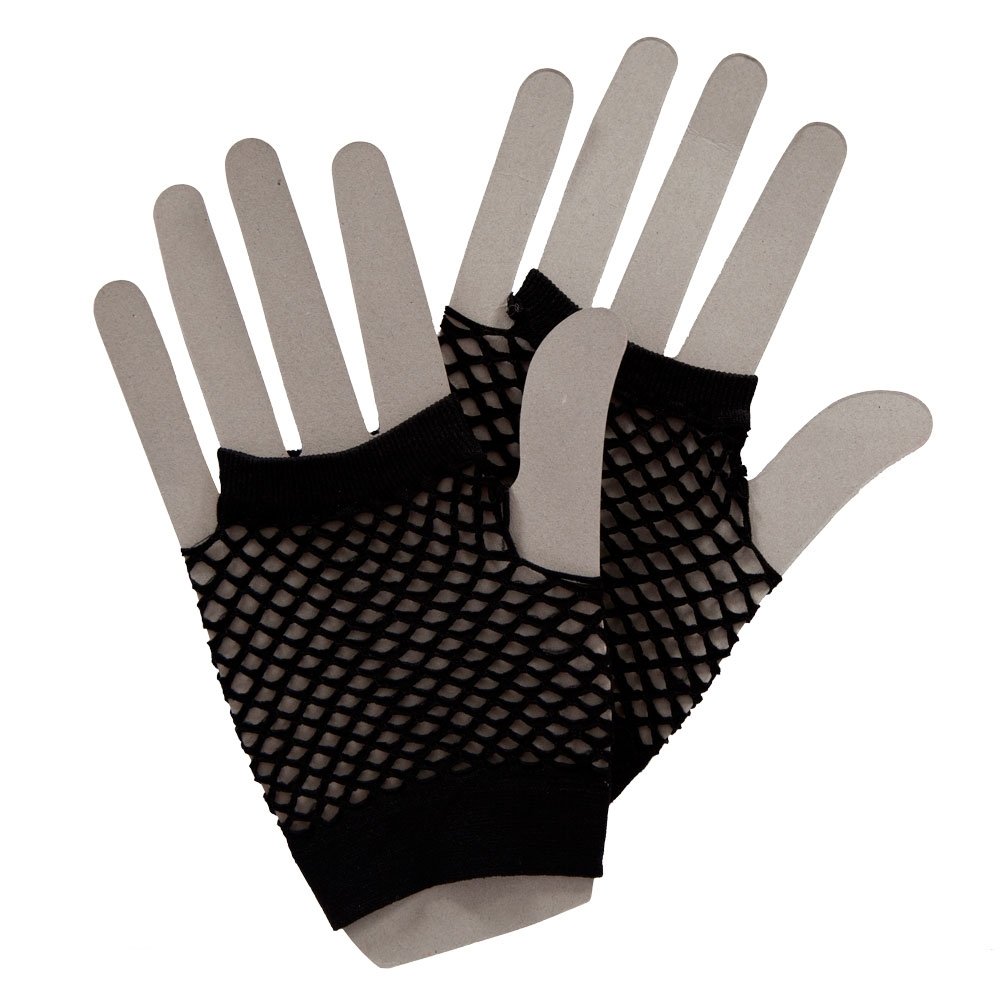 Wicked Costumes 80's Festival Neon Fingerless Net Gloves - Short