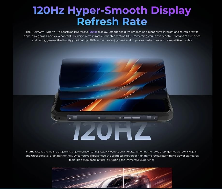 Hyper 7 Pro wodoodporny smartfon, Android 14 + 5G, 200 MP, 36 GB + 256 GB, 6,6'' FHD, 10800 mAh, 33 W, wodoodporne telefony komórkowe