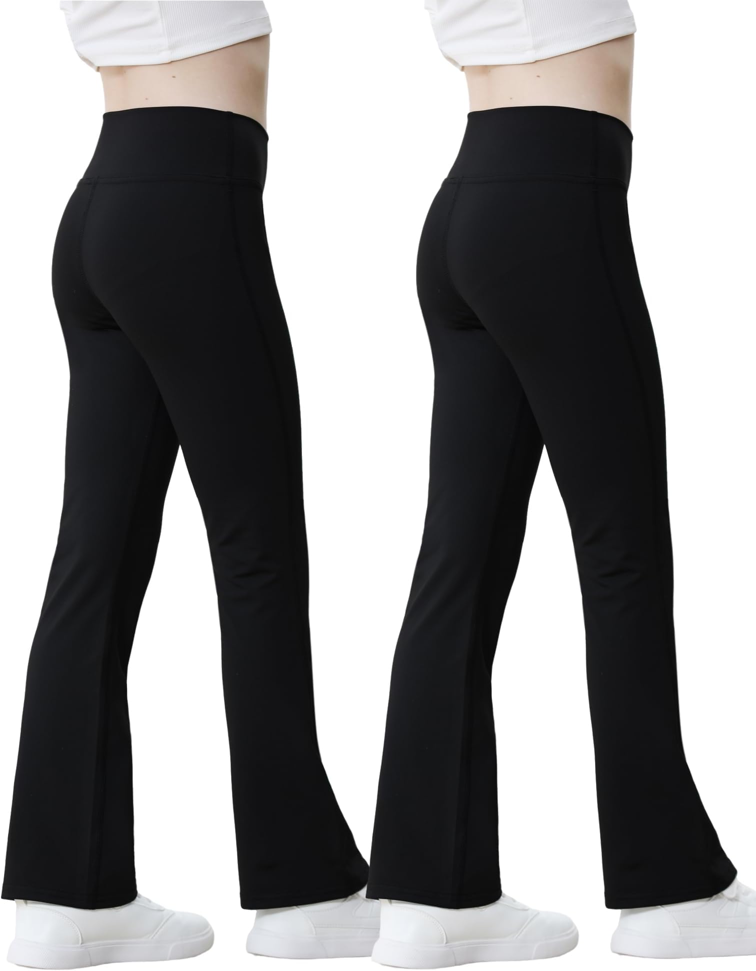 Girls Flare Leggings High Waisted Bell Bottoms Gym Active Bootcut Yoga Pants for Kids Teen