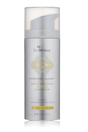 SkinMedica Essential Defense Everyday Clear SPF 47 Sunscreen for Face - This Lightweight, Facial Sunscreen is Ideal for Oily and/or Combination Skin, 1.85 Oz