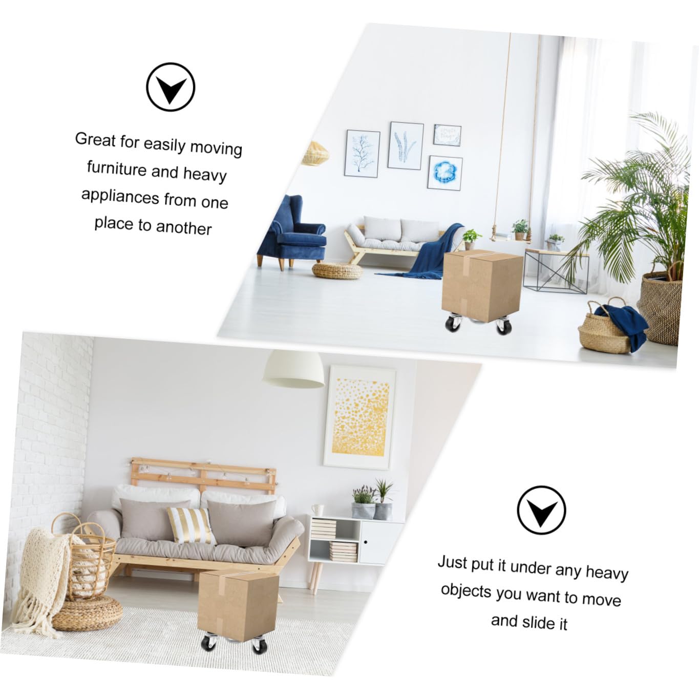 3pezzi Mover's Dolly Con Ruote Girevoli Per Spostare Mobili e Elettrodomestici Pesanti Design Unico Per Traslochi Casa e Garage