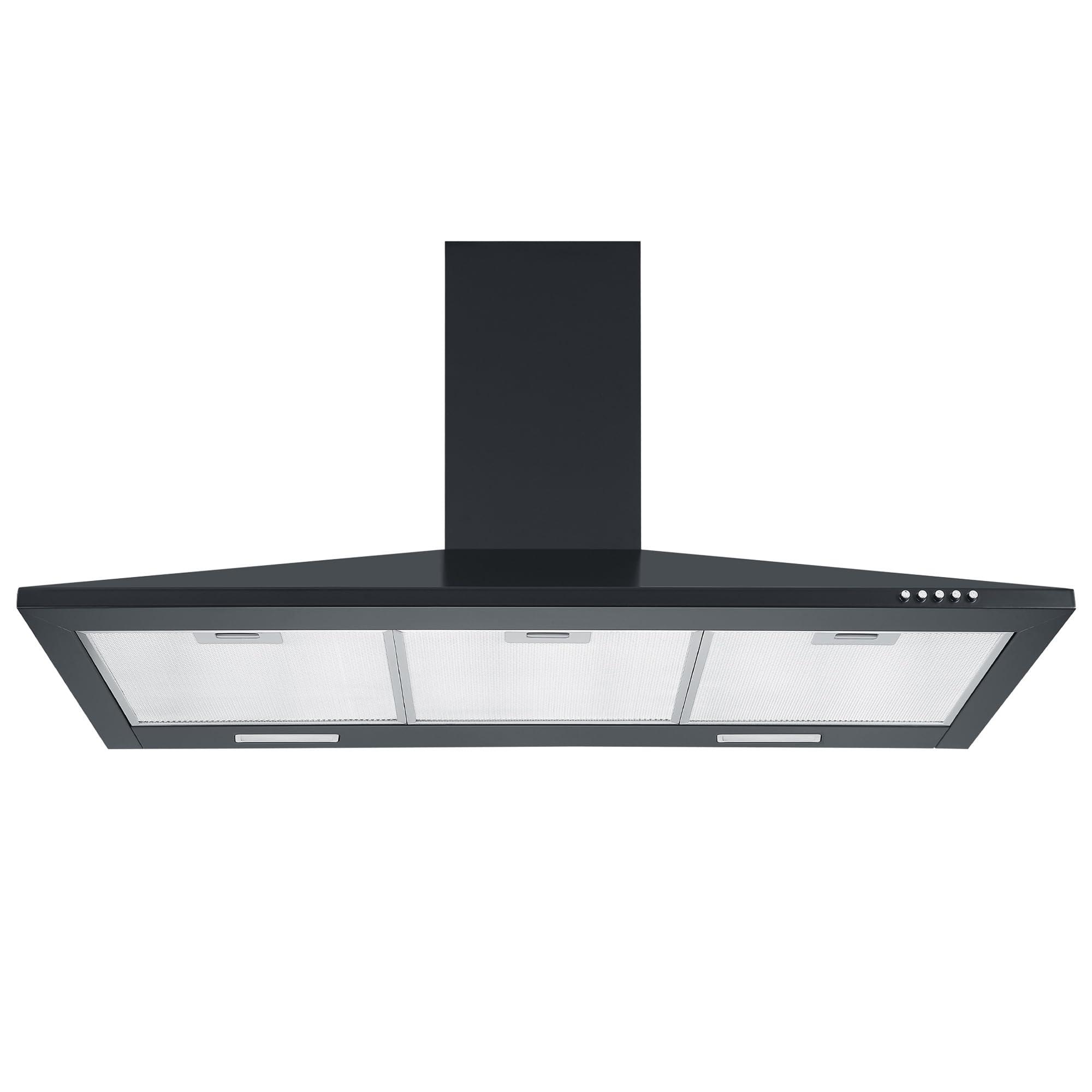 Respekta Dunstabzugshaube Karena / Kaminhaube 90 cm / Metallgehäuse schwarz matt /Abluft - und Umluftfunktion / CH22055-90 S / 53 – 68 dB