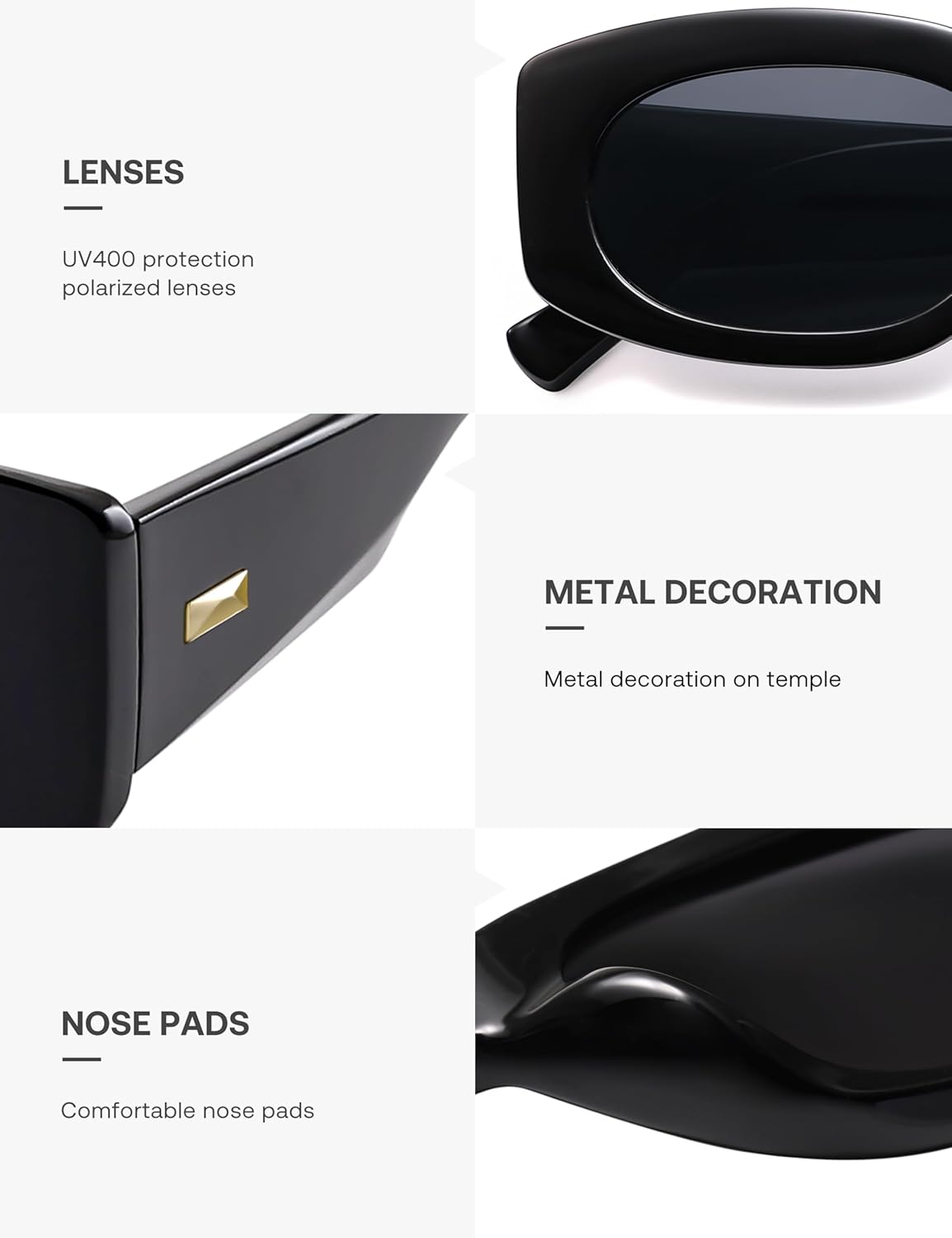 SOJOS Retro Oval Polarized Sunglasses Womens Trendy Sun Glasses Vintage Shades UV400 SJ2386 - Image 5