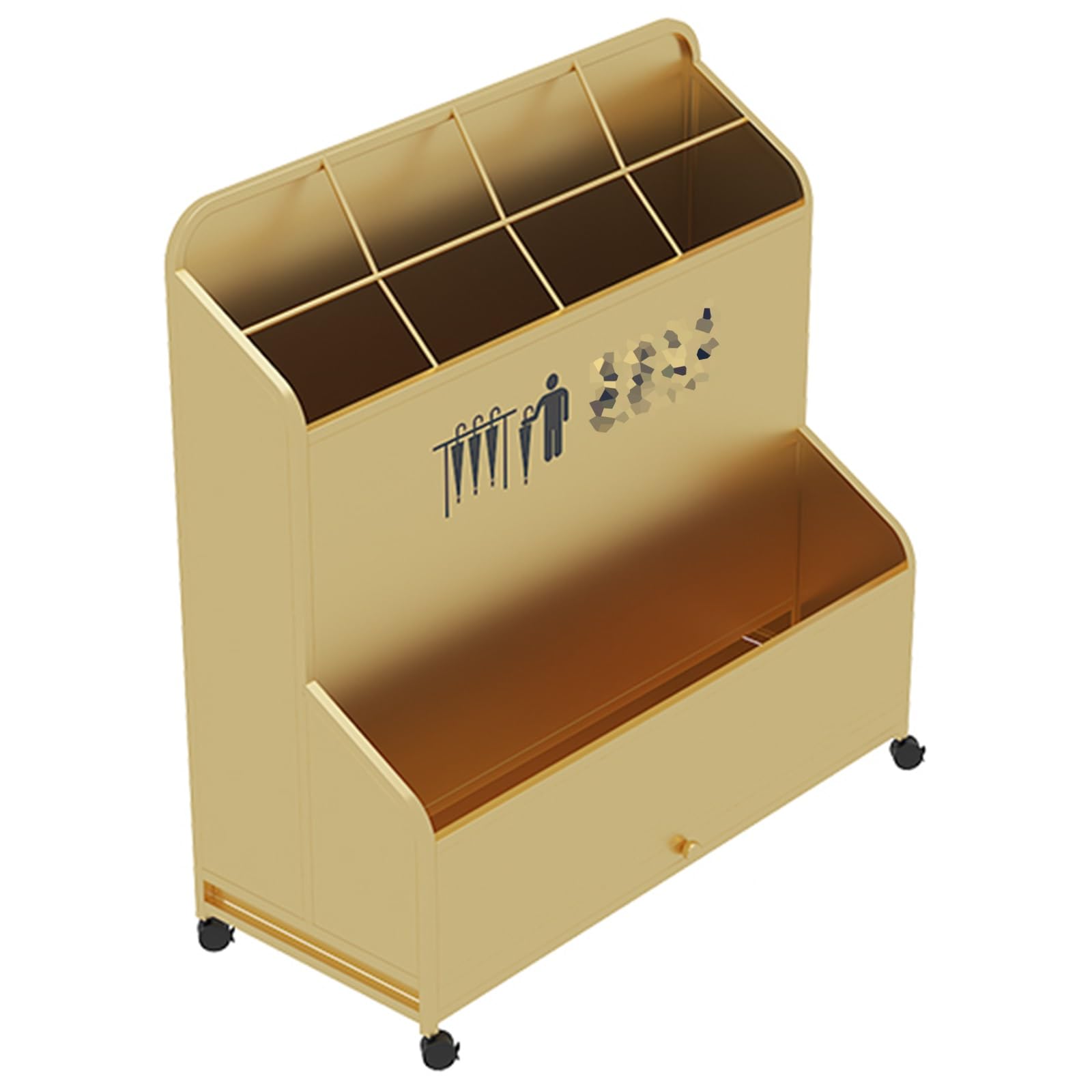 GHHVFEC Freestanding Umbrella Stand with Removable Drip Tray for Entryway, Office, and Home Organization, Holds Multiple Umbrellas