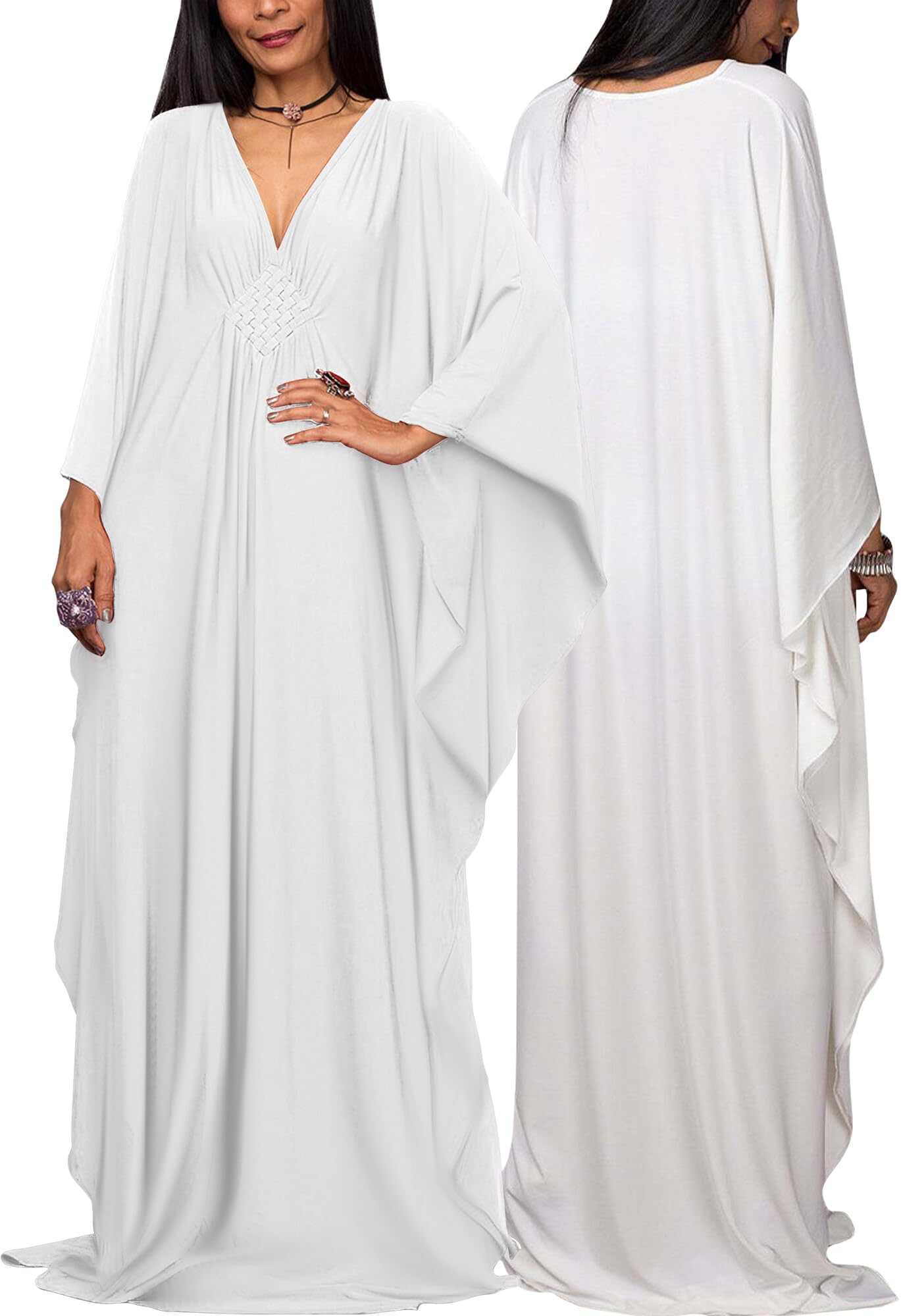 Women's Loose Kaftan Turkish Dress Caftan Maxi Dresses Swimsuit Cover Up Beachwear Loungewear-image-21