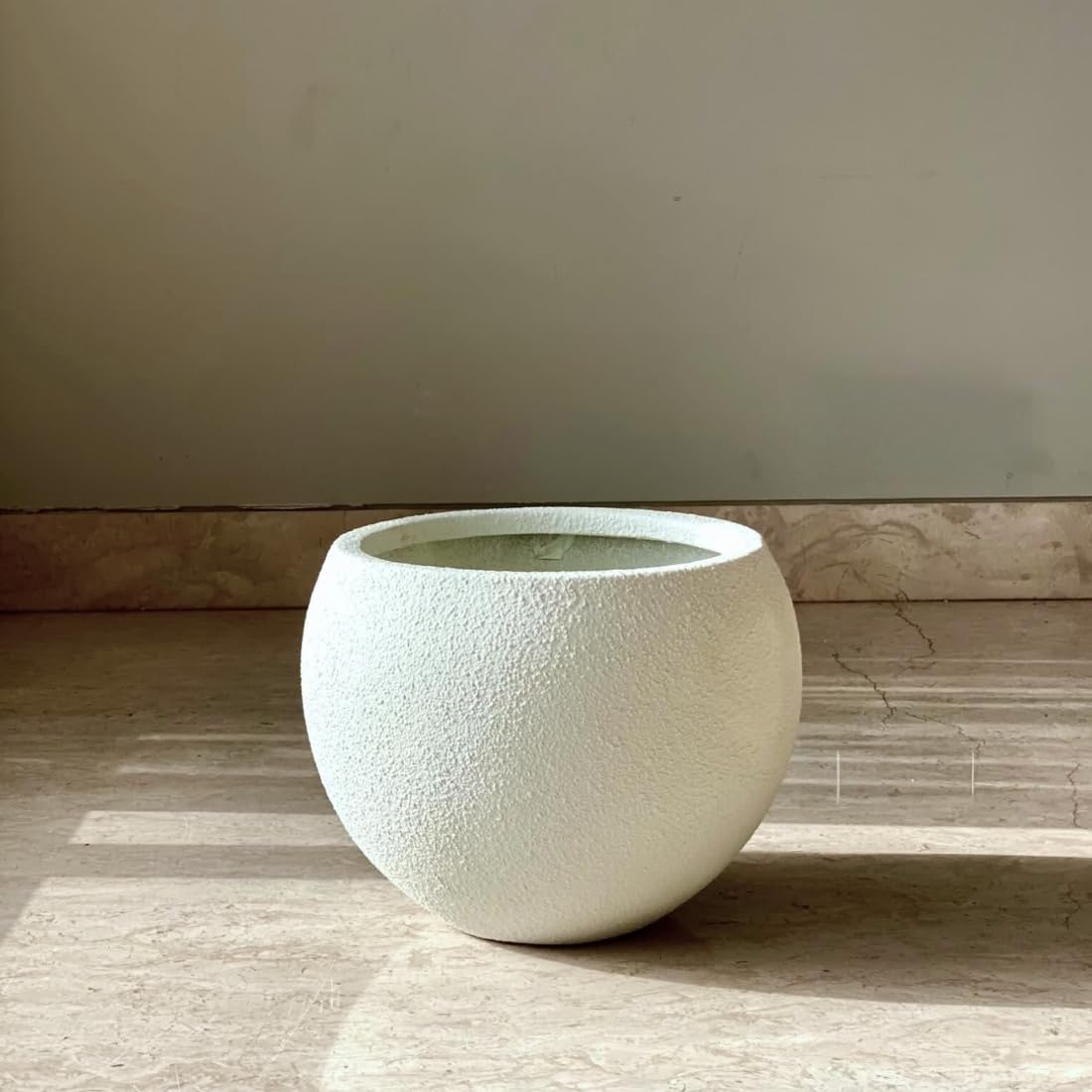 MASON HOME Lithos Planter - Ivory Fiberglass -3