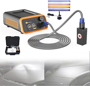 Car Dent Repair Tools with Dent Detection Light, PDR-Induction Heater Machine, Large Color Display, Auto Body Paintless Removing Heater Tools, Anti-Scratch Paint, PDR007