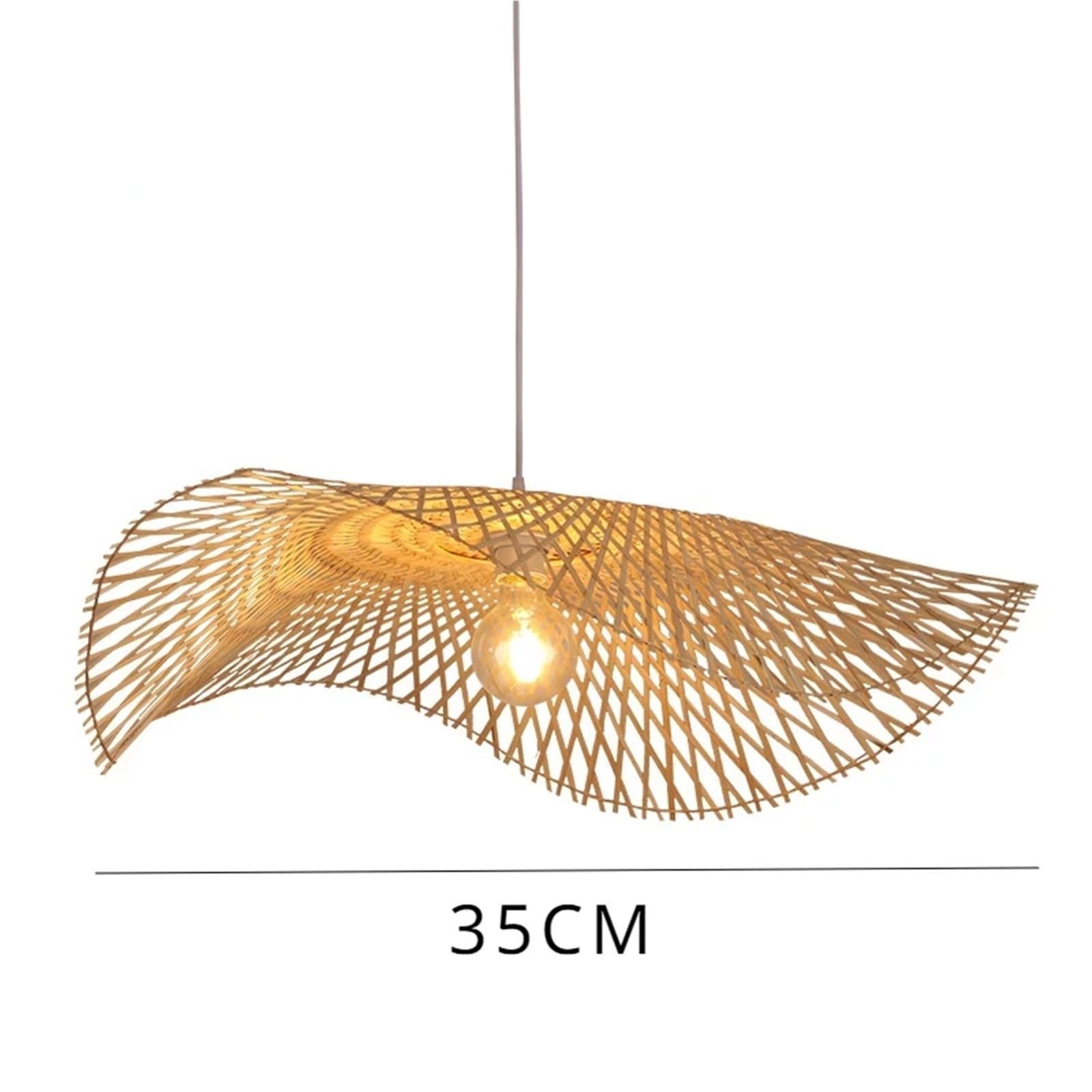 Lampenschirm Hängende Licht Lampenschirm Rattan Design Decke Retro Wicker handgemachte Wohndekoration für Zuhause