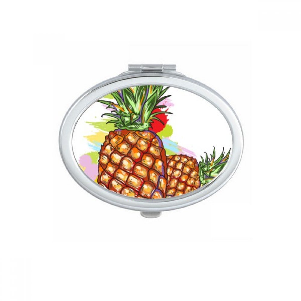 Miroir de poche compact pour maquillage avec phrase courte étude motif multicolor portable
