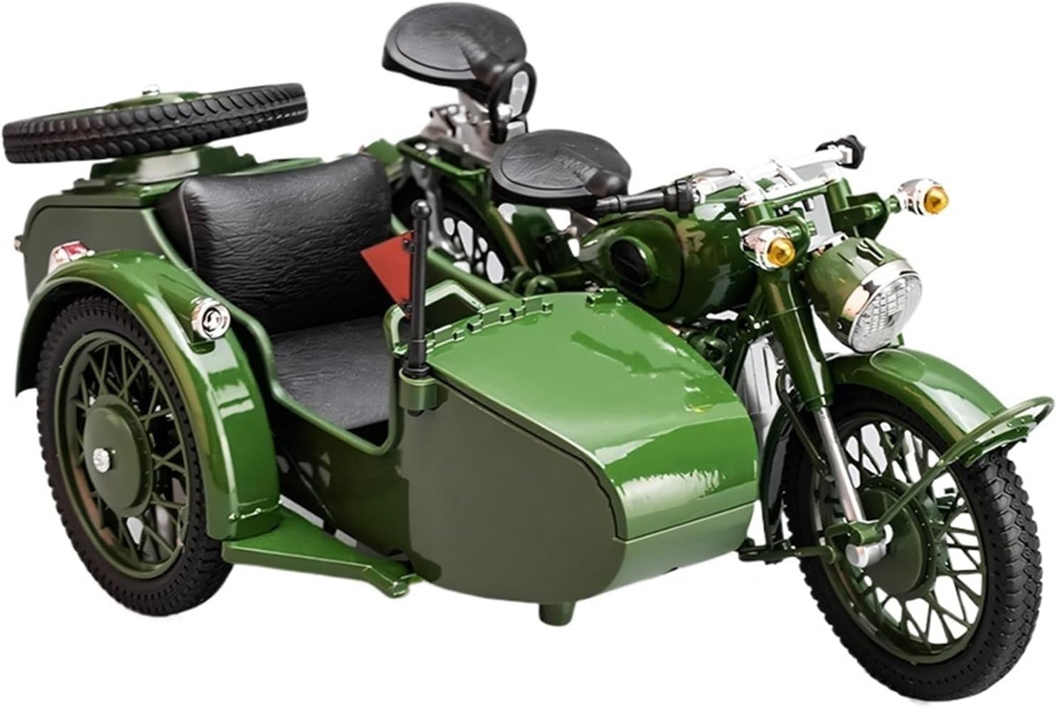 Gremoxa Vintage Military Motorcycle with Sidecar – 1:10 Scale