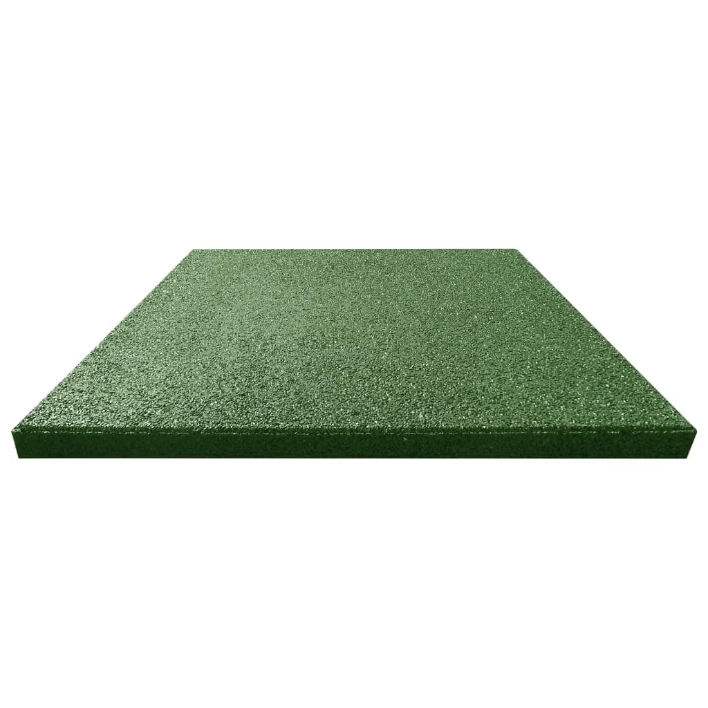 vidaXL 6x Piastrelle Anticaduta Morbide Durevoli Resistenti Sicurezza Bambini Pavimentazione Tappeto Parco Giochi in Gomma Verde