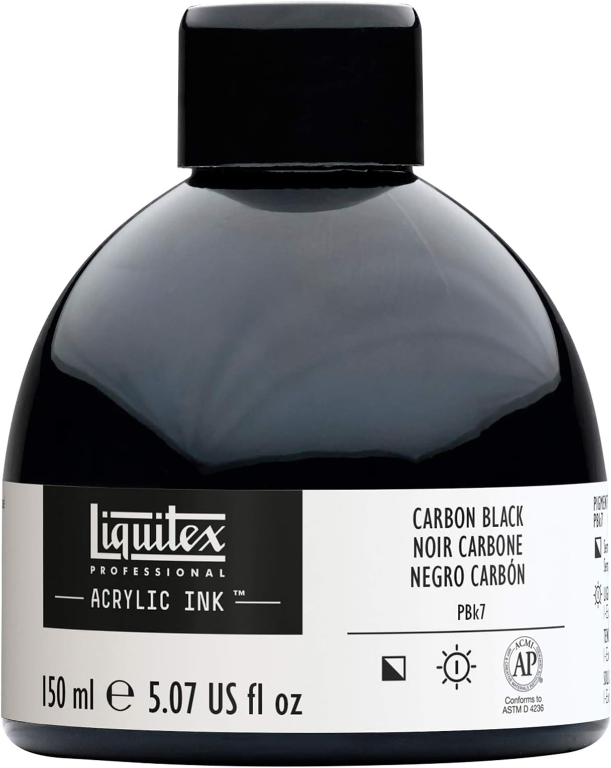 Professional Acrylic INK! 150 ml Jar, Carbon Black