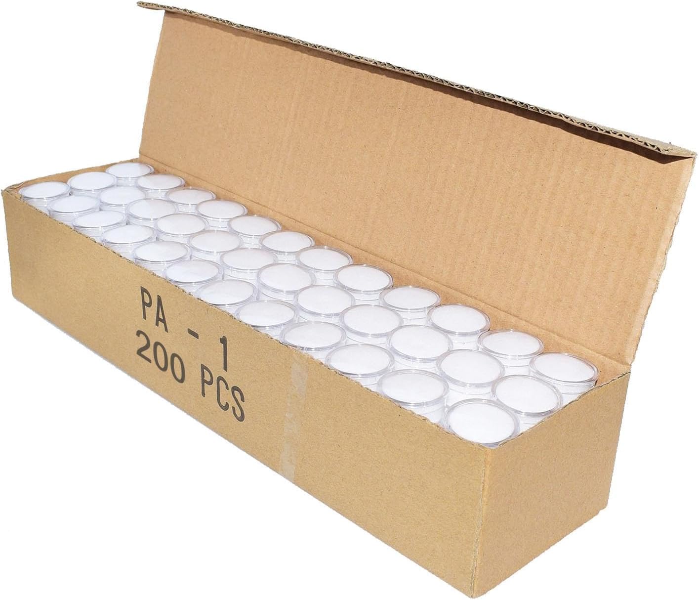 200 Pieces Small Loose Diamond Gemstone Display Box Mini Round Stone Box Gemstone Holder Case, Black