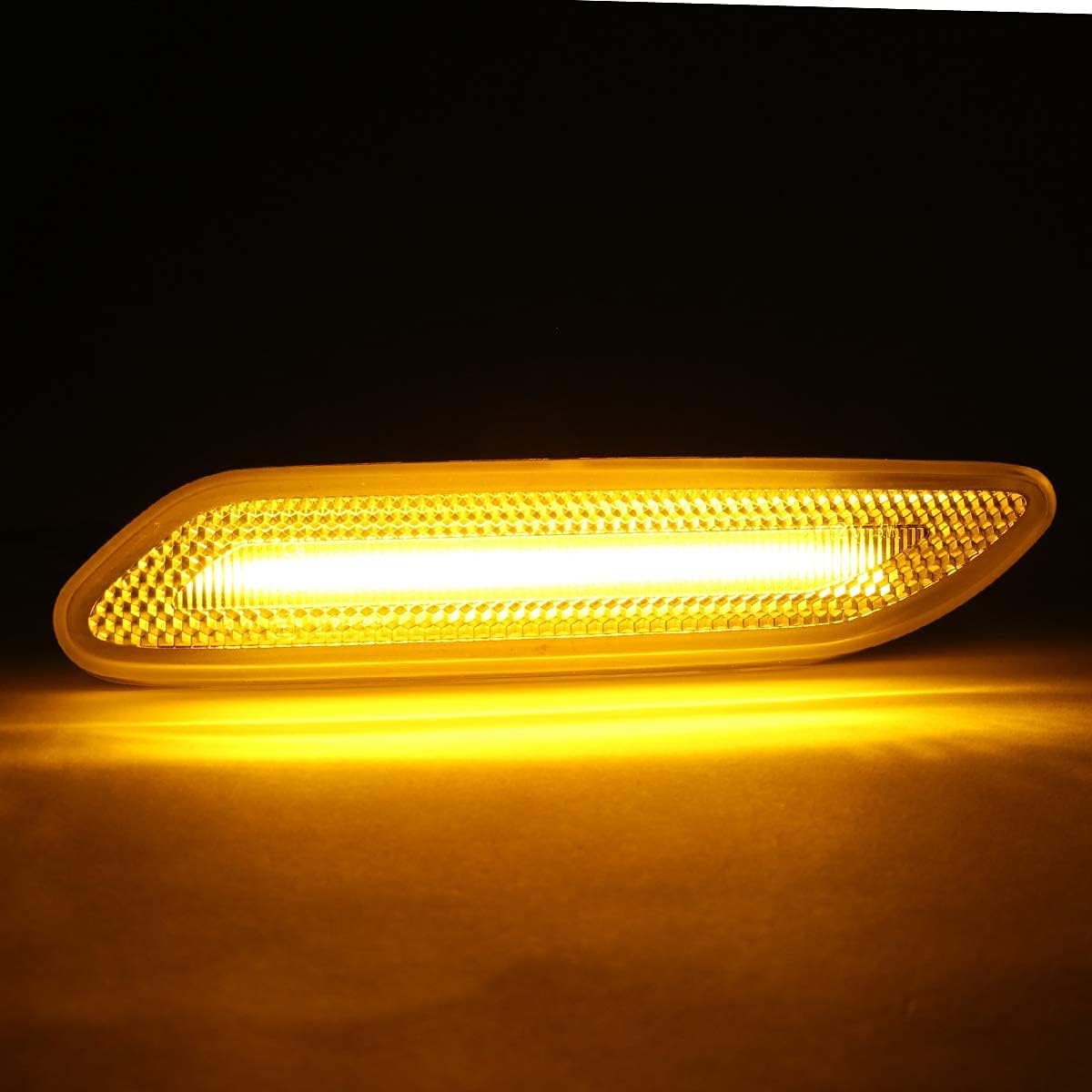 Sequential LED Side Marker Light Turn Signal Blinker Lamp Compatible with Mini Cooper R60 R61 Countryman Paceman 2011-2016 (Clear Lens)