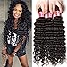 Nadula 6a Remy Virgin Brazilian Deep Wave Human Hair Extensions Pack of 3 Unprocessed Deep Wave Weave Natural Color Mixed Length 18inch 20inch 22inch