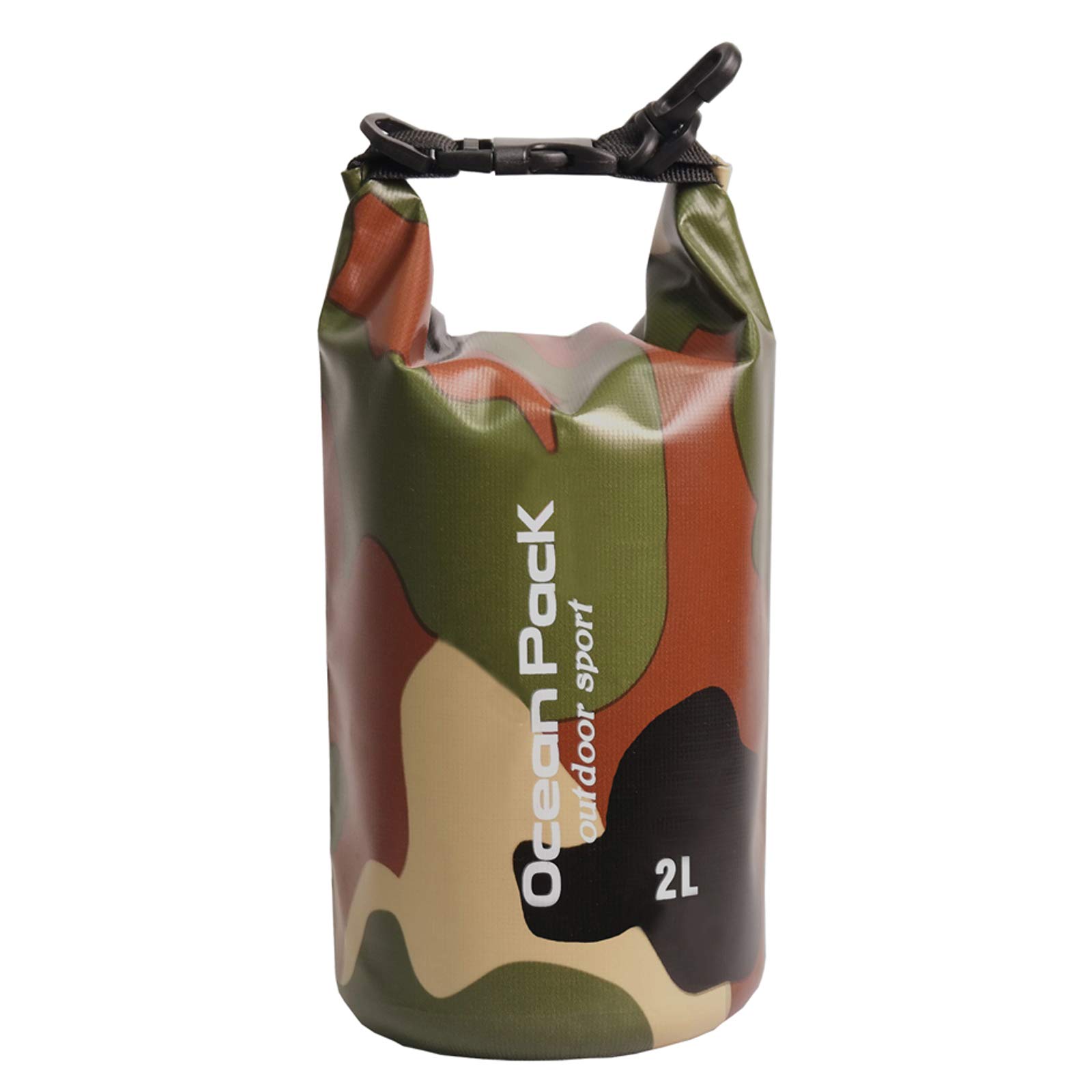 2L Camo 500D Tarpaulin Heavy-Duty PVC Water Proof Dry Bag Sack for Kayaking/Boating/Canoeing/Fishing/Rafting/Swimming/Camping/Snowboarding — image 1