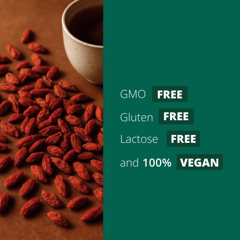 Intenson Bayas de Goji Secas, 500 g, Superalimento Naturalmente Dulce, Alto Contenido en Fibra, Antioxidantes y Proteínas Vegetales, Vegano, Sin Gluten, Sin Azúcares Añadidos