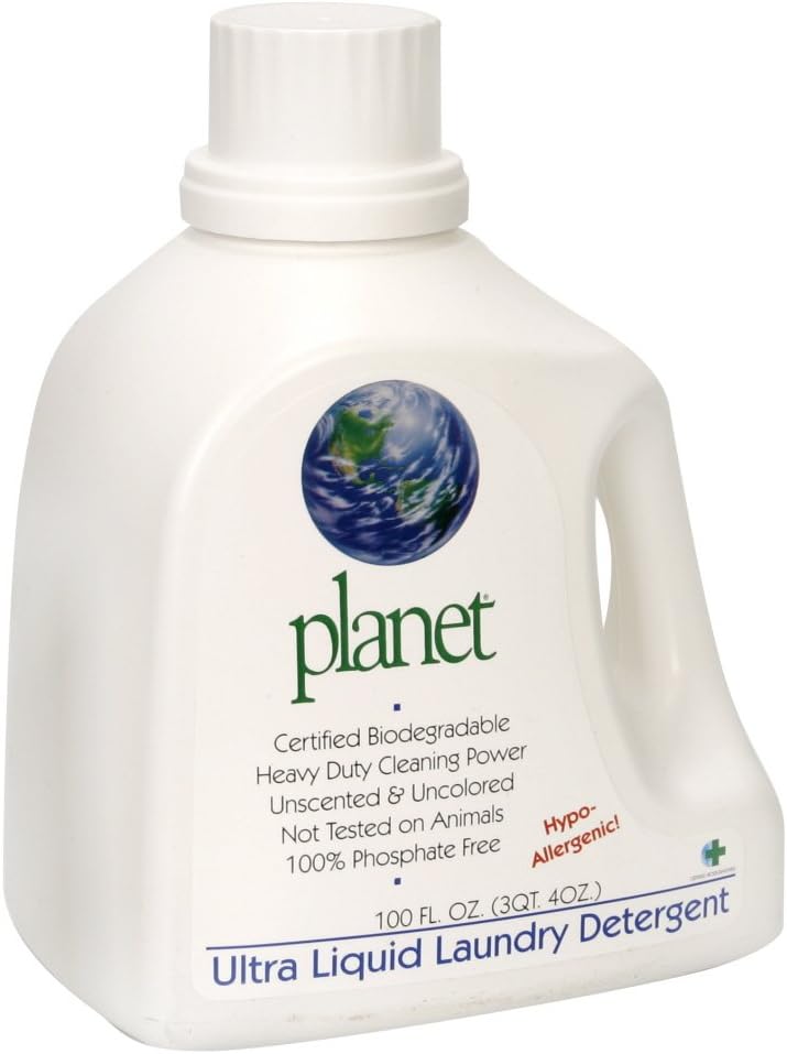 Planet Ultra Liquid Laundry Detergent, 100 Fluid-Ounce Bottles (Pack of 4)