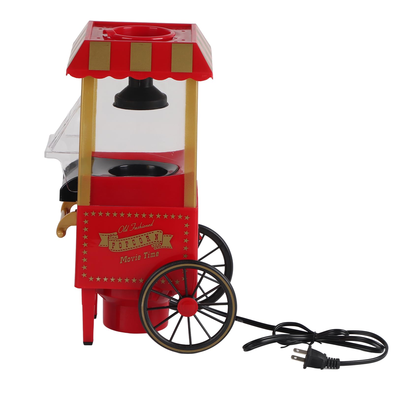 Haofy Mini Macchina per Popcorn Senza Olio con Scoppiettio Rapido Ad Aria Calda, Popper per Mais Ad Aria Calda con Coperchio Staccabile per Famiglia, Festa, di Compleanno (Spina