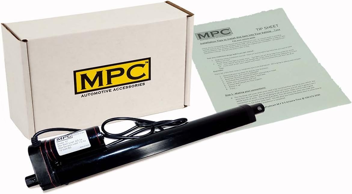 MPC LAD Series - 12 Volt Linear Actuator w/8" Stroke with 225 lb Max Static Load