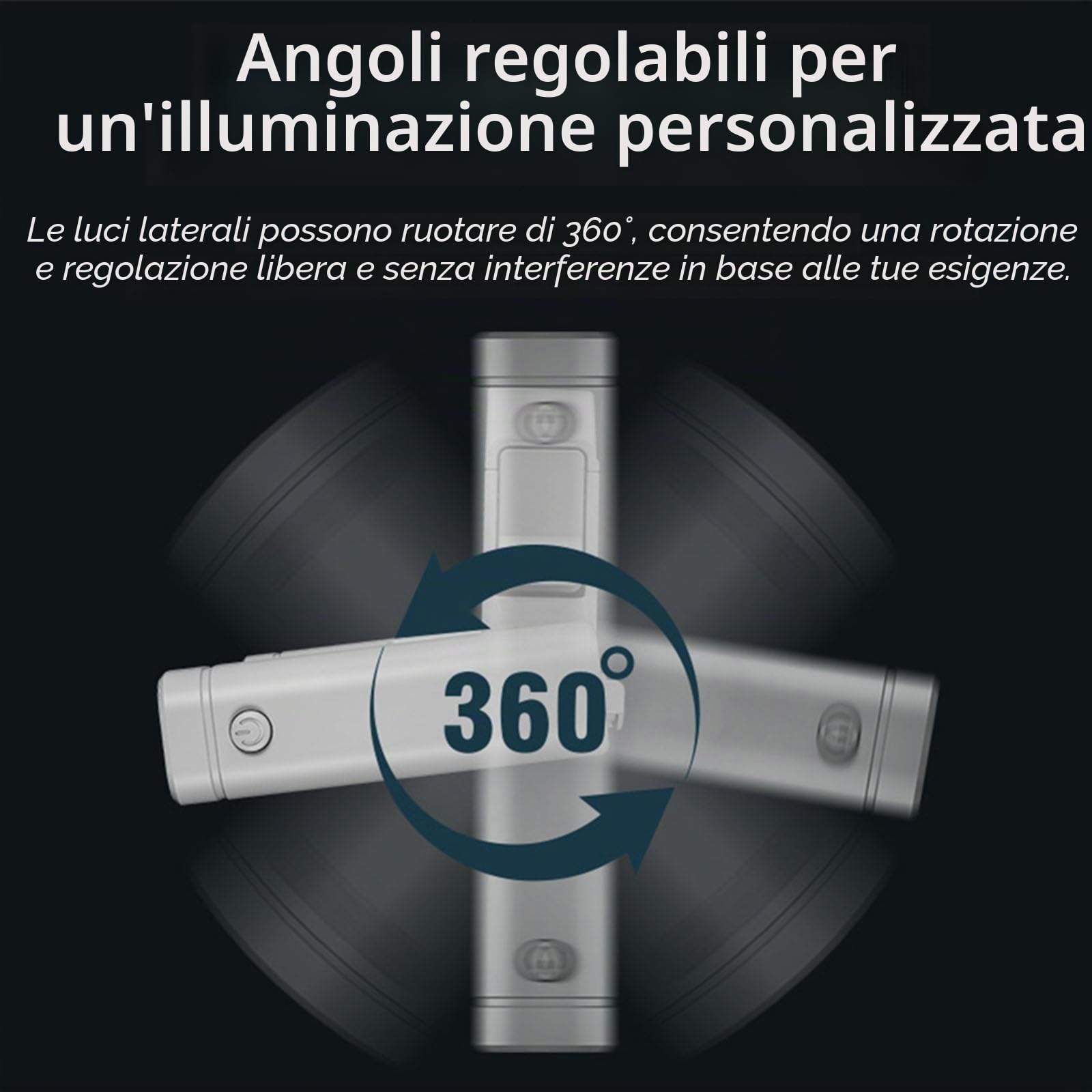 Mini4 Pro Drone Searchlight Luce Notturna per DJI Mini 4 Pro Ricaricabile Doppia Luce Rotazione a 360 ° Modalità multiple Luce di volo notturno