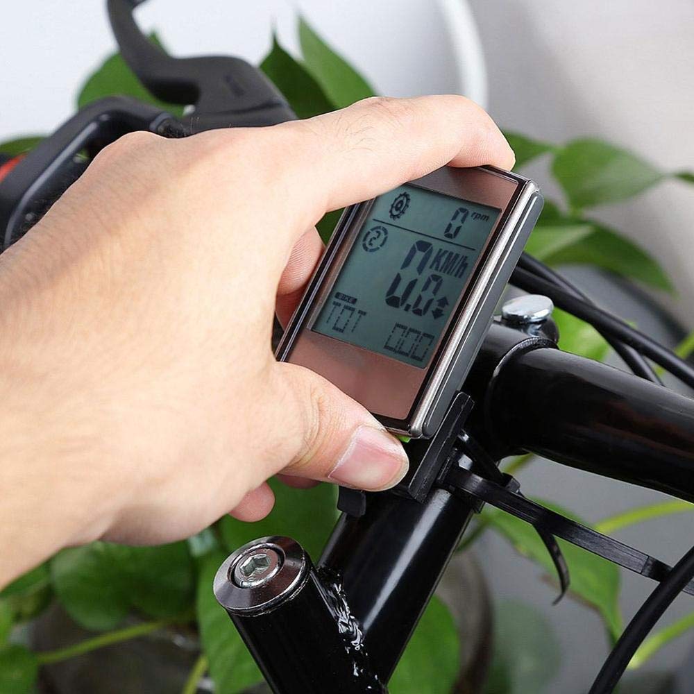 Computer di Biciclette Calcolatore della Bicicletta Metallico Senza Fili MTB Bike retroilluminazione a LED Digitale in Bicicletta del tachimetro Cronometro Heart Rate Monitor