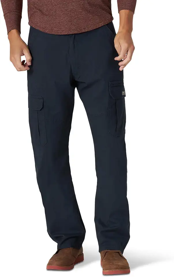 Wrangler Authentics Mens Relaxed Fit Stretch Cargo Pant