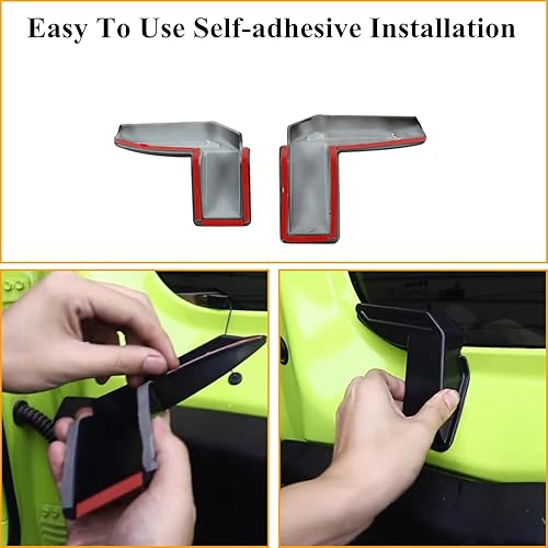 Miniatura 3 de 2 fundas protectoras de cables de calefacción para parabrisas trasero ABS para Suzuki Jimny 2019 2020 2021 2022 JB64 JB74W negro cubierta protectora