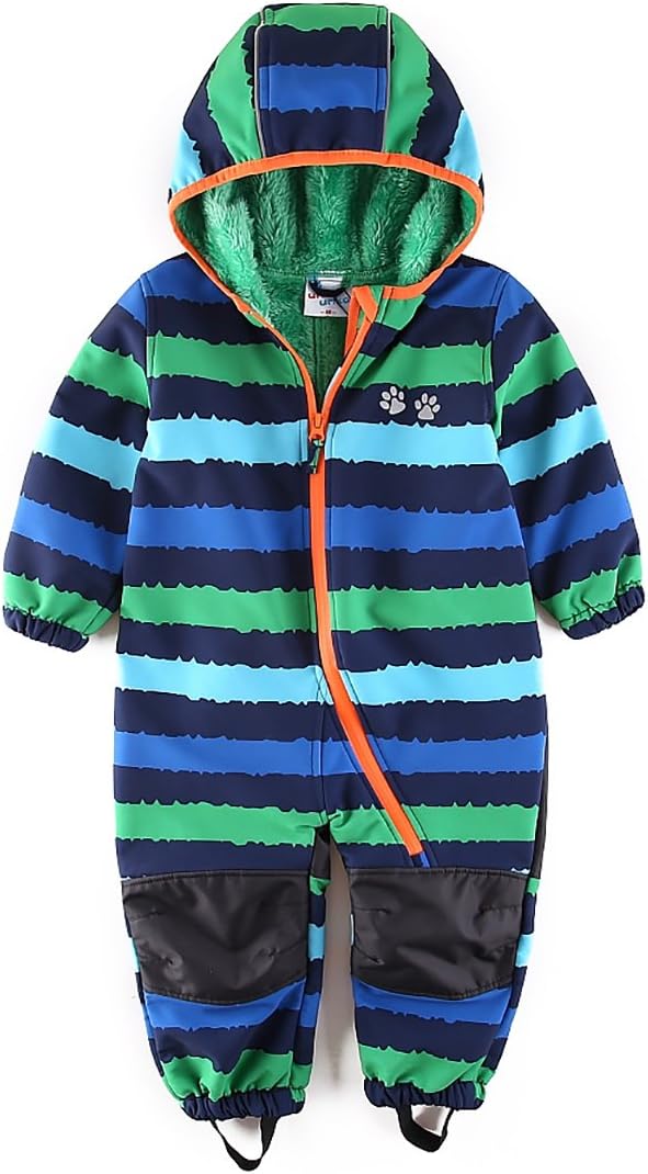 umkaumkaWater Resistant Soft Shell Suit Snowsuit with Fleece Lining for Toddler/Boys and Girls for Pram and Play in Mud