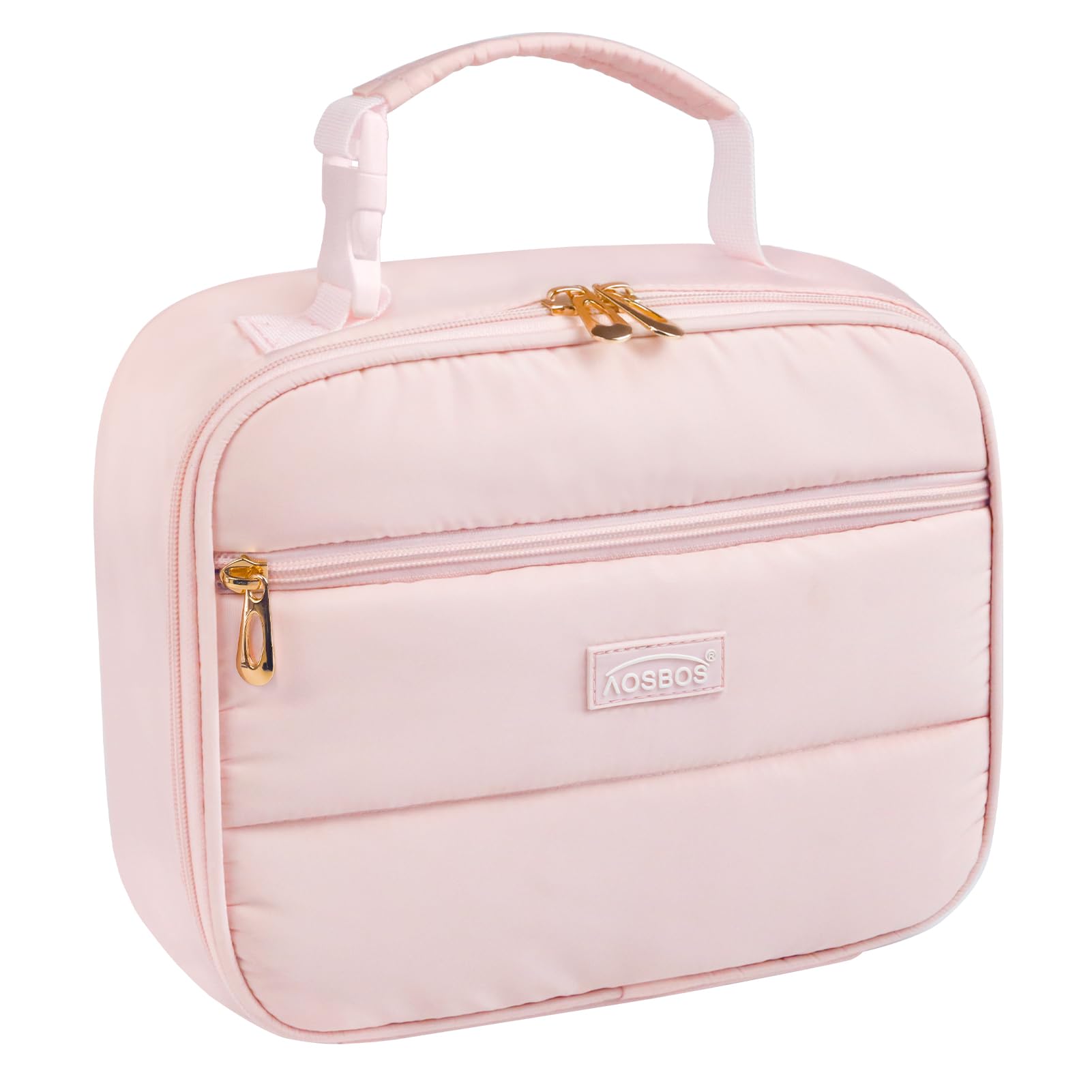 Aosbos Insulated Lunch Bag for Women - Cute Small Quilted Lunch Box Cooler for Work Office Picnic -
