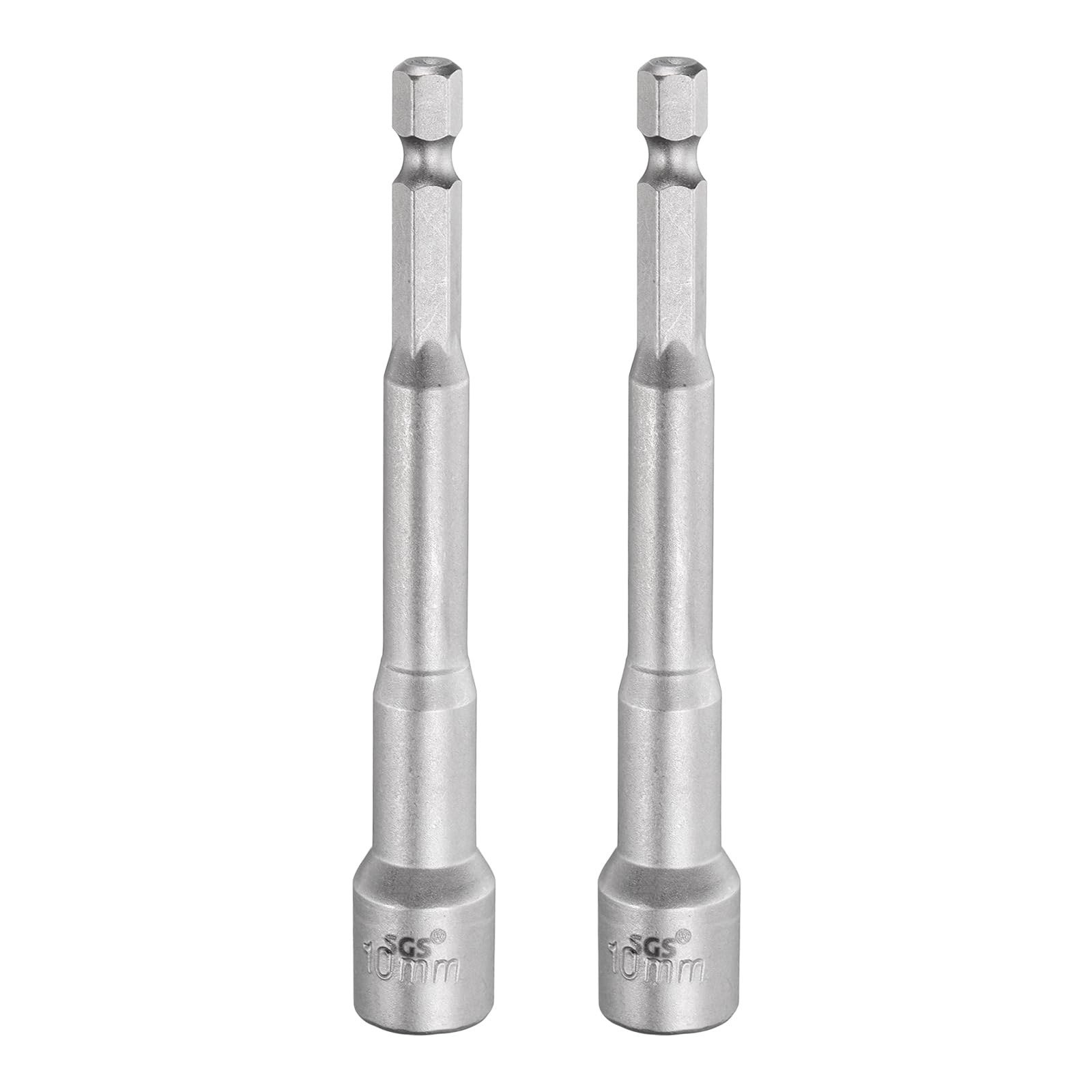 sourcing map Nut Driver Drill Bit 10mm Metric Socket 100mm/3.94" L 2pcs